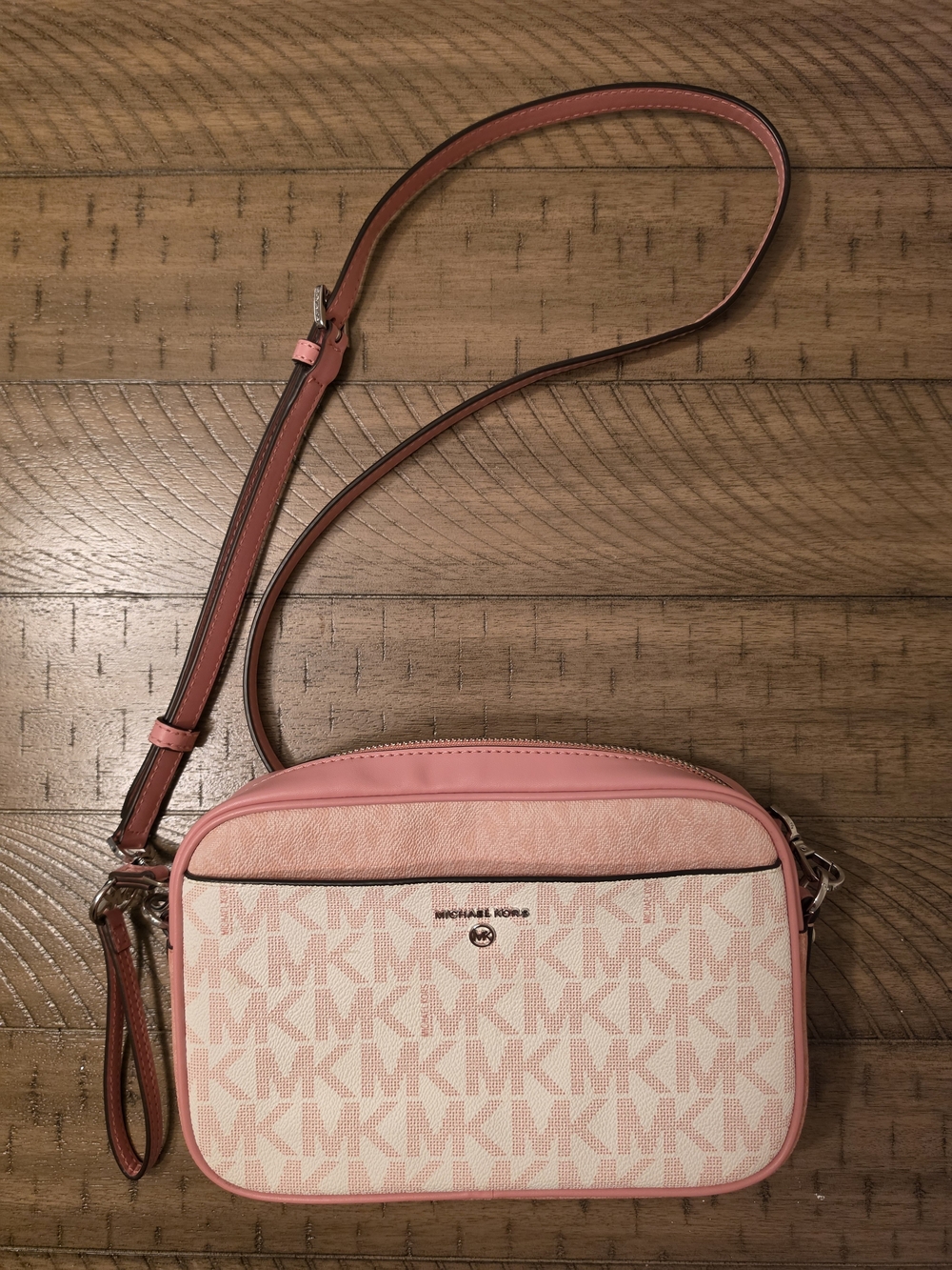 Michael Kors Pink Signature MK Logo Crossbody